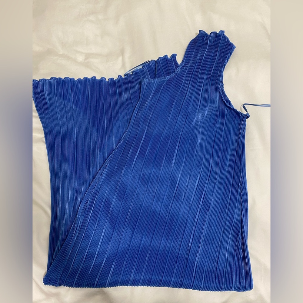 Blue Ruffle Dress - Picture 2 of 4